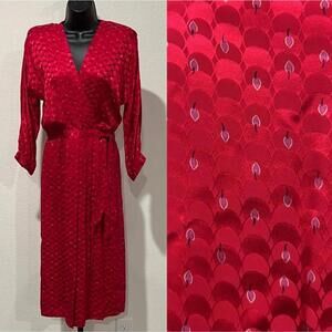 Vintage Maggy London Silk Wrap Dress Sz: 10